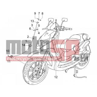 PIAGGIO - BEVERLY 125 E3 2008 - Frame - cables - 575249 - ΒΙΔΑ M6x22 ΜΕ ΑΠΟΣΤΑΤΗ