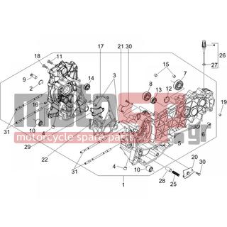 PIAGGIO - FLY 125 4T E3 2007 - Engine/Transmission - OIL PAN - 829661 - ΒΑΛΒΙΔΑ BY-PASS GT-ET4 150-SK-NEXUS-X8