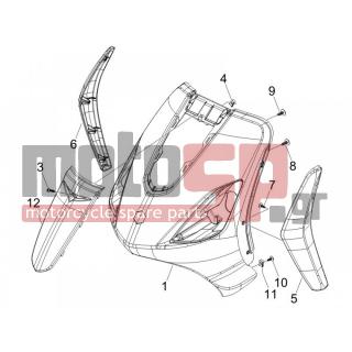 PIAGGIO - FLY 125 4T E3 2007 - Body Parts - mask front - 62198300A3 - ΜΟΥΤΣΟΥΝΑ FLY ΜΠΛΕ 280