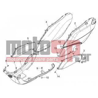 PIAGGIO - FLY 125 4T E3 2007 - Εξωτερικά Μέρη - Side skirts - Spoiler - 621991000D - ΚΑΠΑΚΙ ΠΛ ΔΕ FLY ΓΚΡΙ