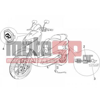 PIAGGIO - BEVERLY 125 E3 2008 - Εξωτερικά Μέρη - Signs and stickers