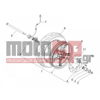 PIAGGIO - FLY 125 4T E3 2007 - Frame - front wheel - 564527 - ΑΠΟΣΤΑΤΗΣ ΜΠΡΟΣ ΤΡΟΧΟΥ SCOOTER