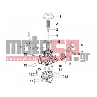 PIAGGIO - FLY 125 4T E3 2010 - Engine/Transmission - CARBURETOR accessories - CM140210 - ΒΕΛΟΝΑ ΣΛΑΙΤ SCOOTER 125