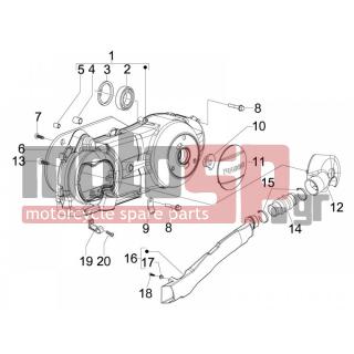 PIAGGIO - FLY 125 4T E3 2009 - Engine/Transmission - COVER sump - the sump Cooling - 430264 - ΒΙΔΑ M5X10