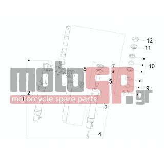 PIAGGIO - FLY 125 4T E3 2010 - Suspension - Fork / bottle steering - Complex glasses - 649921 - ΠΙΡΟΥΝΙ FLY 50150 MY08-11-BOUL (W.T)