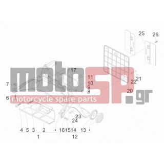 PIAGGIO - FLY 125 4T E3 2010 - Body Parts - Aprons back - mudguard - 268596 - ΒΙΔΑ