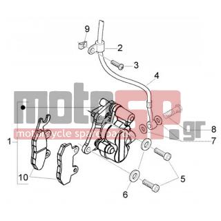 PIAGGIO - FLY 150 4T < 2005 - Brakes - CALIPER BRAKE WITH TRAY - 127927 - ΦΛΑΝΤΖΑ ΒΙΔΑΣ ΜΑΡΚ #10x#14x1