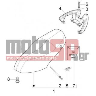 PIAGGIO - FLY 150 4T < 2005 - Body Parts - Saddle-handle - 6219790012 - ΣΕΛΑ FLY 50150 ΕΩΣ 2011