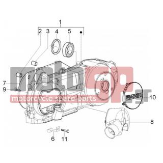 PIAGGIO - FLY 150 4T < 2005 - Engine/Transmission - sump cooling - 289731 - Βίδα με ροδέλα M6x30