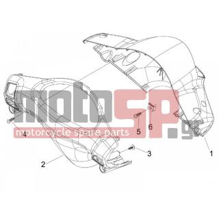 PIAGGIO - FLY 150 4T E3 2009 - Body Parts - COVER steering - 65274100F2 - ΚΑΠΑΚΙ ΤΙΜ FLY GRIZ EXCAL 738