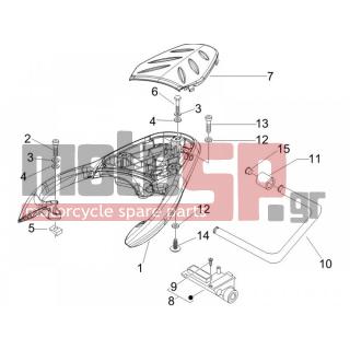 PIAGGIO - BEVERLY 125 E3 2008 - Body Parts - grid back - 623358000C - ΚΑΠΑΚΙ ΣΧΑΡΑΣ BEVERLY 125-500-TOURER