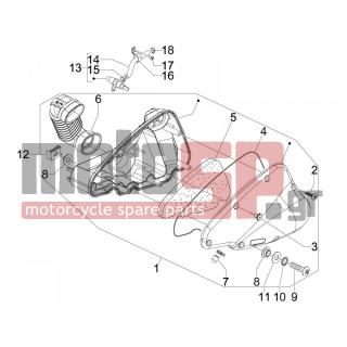 PIAGGIO - FLY 150 4T E3 2008 - Engine/Transmission - Air filter - 827831 - ΤΑΠΑ ΑΠΟΣΤΡΑΓΓΙΣΗΣ ΘΑΛΑΜΟΥ ΦΙΛΤΡ SCOOTER