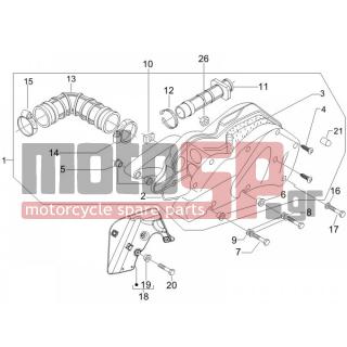 PIAGGIO - BEVERLY 125 E3 2008 - Engine/Transmission - Air filter - 830057 - ΠΛΑΚΑΚΙ