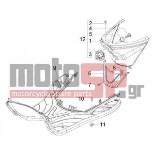 PIAGGIO - FLY 50 2T 2007 - Body Parts - Central fairing - Sill - 621985000D - ΠΑΤΩΜΑ FLY 50/125/150 ΓΚΡΙ