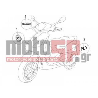 PIAGGIO - FLY 50 2T 2007 - Εξωτερικά Μέρη - Signs and stickers - 574771 - ΣΗΜΑ ΠΟΔΙΑΣ 