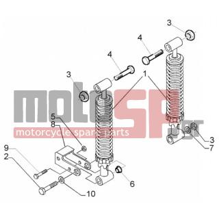 PIAGGIO - BEVERLY 125 RST < 2005 - Suspension - Shock absorber - 56174R - Αμορτισέρ