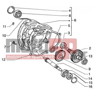 PIAGGIO - BEVERLY 125 RST < 2005 - Engine/Transmission - AXIS WHEEL BACK - 485912 - Radial ball bearing 15x42x13
