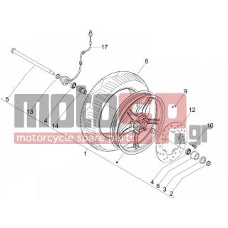 PIAGGIO - FLY 50 4T (LBMC44500-) 2006 - Frame - front wheel - 270991 - ΒΑΛΒΙΔΑ ΤΡΟΧΟΥ TUBELESS D=12mm