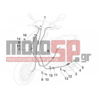 PIAGGIO - FLY 50 4T (ZAPC44200-) 2007 - Frame - cables - 969296 - ΒΙΔΑ M6X10