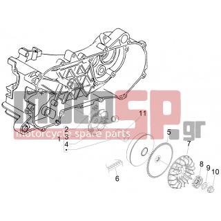 PIAGGIO - FLY 50 4T 2008 - Engine/Transmission - driving pulley - CM110303 - ΒΑΡΙΑΤΟΡ SCOOTER 50-100 2T/4T