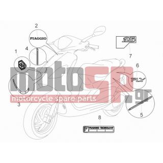 PIAGGIO - FLY 50 4T 2010 - Body Parts - Signs and stickers - 5743990095 - ΣΗΜΑ ΠΟΔΙΑΣ ΛΟΓΟΤΥΠΟ 