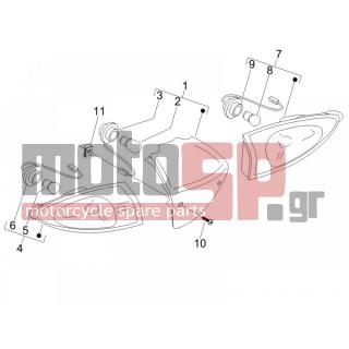 PIAGGIO - FLY 50 4T 2010 - Electrical - Lights back - Flash - 641161 - ΦΑΝΟΣ ΠΙΣΩ FLY 50/125/150 MY0811