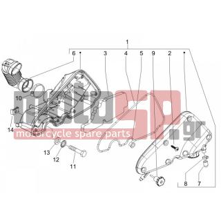 PIAGGIO - FLY 50 4T 2009 - Engine/Transmission - Air filter - 258146 - ΒΙΔΑ M3X20