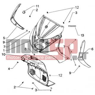 PIAGGIO - BEVERLY 125 RST < 2005 - Body Parts - Apron - 230872 - ΚΑΠΕΛΑΚΙ ΠΛΑΣΤ