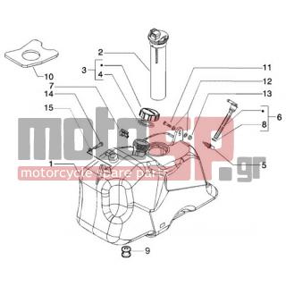 PIAGGIO - BEVERLY 125 RST < 2005 - Body Parts - fuel tank - 622252 - ΤΕΠΟΖΙΤΟ ΒΕΝΖ BEVERLY 125/250 RST