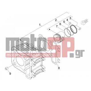 PIAGGIO - FLY 50 4T 4V 2012 - Engine/Transmission - Complex cylinder-piston-pin - 969213 - ΑΣΦΑΛΕΙΑ ΠΙΣΤ SCOOTER 50 4T