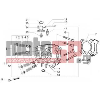 PIAGGIO - BEVERLY 125 RST < 2005 - Engine/Transmission - head assembly - valves - 828662 - ΒΙΔΑ M5X22