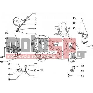PIAGGIO - HEXAGON 125 < 2005 - Electrical - Electrical devices - 218824 - ΡΕΛΕ ΜΙΖΑΣ HEX 125-150 SKIP 125