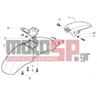 PIAGGIO - BEVERLY 125 RST < 2005 - Body Parts - Fender front and back - 597795 - Βάση