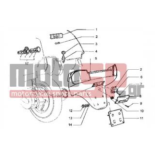 PIAGGIO - HEXAGON GT < 2005 - Body Parts - Base plate and light Baggage - 214772 - Κουμπί stop