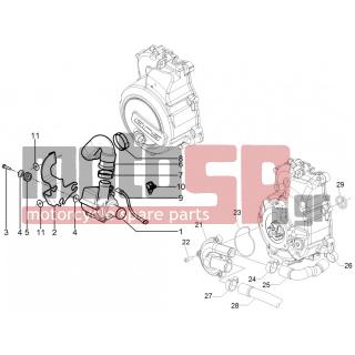 PIAGGIO - BEVERLY 125 RST 4T 4V IE E3 2014 - Engine/Transmission - WHATER PUMP - 878940 - ΚΟΛΑΡΟ ΝΕΡΟΥ Χ9 BY-PASS ΤΡΟΜΠΑ-ΚΥΛ (S)