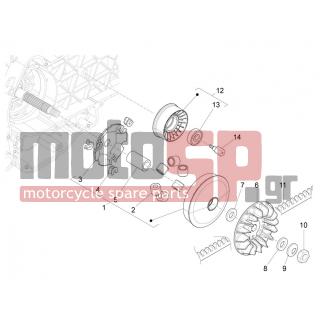 PIAGGIO - BEVERLY 125 RST 4T 4V IE E3 2010 - Engine/Transmission - driving pulley - CM144403 - ΒΑΡΙΑΤΟΡ SCOOTER 125 CC 4Τ