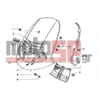PIAGGIO - HEXAGON LXT < 2005 - Body Parts - Aprons, mask - 259830 - ΒΙΔΑ SCOOTER