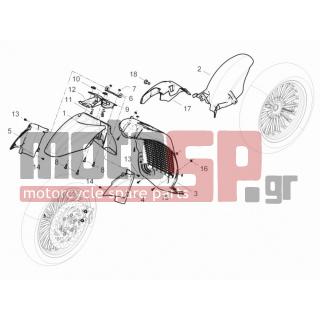 PIAGGIO - BEVERLY 125 RST 4T 4V IE E3 2011 - Body Parts - Apron radiator - Feather - CM178604 - ΒΙΔΑ TORX