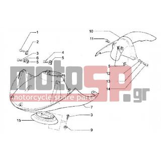 PIAGGIO - HEXAGON LXT < 2005 - Body Parts - Wing back and forth - 184142 - Πλάκα ελαστική