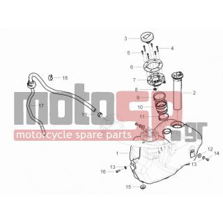 PIAGGIO - BEVERLY 125 RST 4T 4V IE E3 2013 - Body Parts - tank - 959559 - ΒΙΔΑ M4X16 SW10