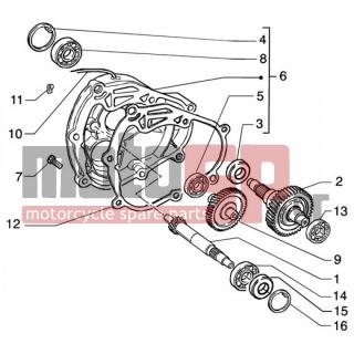 PIAGGIO - BEVERLY 200 < 2005 - Engine/Transmission - AXIS WHEEL BACK - 485912 - Radial ball bearing 15x42x13
