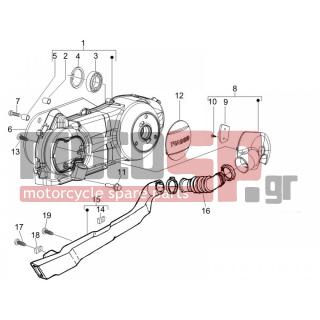 PIAGGIO - LIBERTY 125 4T 2006 - Κινητήρας/Κιβώτιο Ταχυτήτων - COVER sump - the sump Cooling - 845395 - ΔΙΑΦΡΑΓΜΑ ΑΕΡΟΣ FLY 125/150 4T