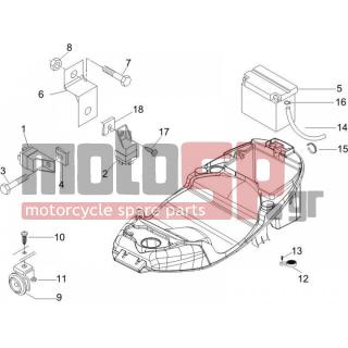 PIAGGIO - LIBERTY 125 4T 2006 - Electrical - Relay - Battery - Horn - 434541 - ΒΙΔΑ M6X16 SCOOTER CL10,9