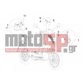 PIAGGIO - LIBERTY 125 4T 2V E3 2009 - Electrical - Relay - Battery - Horn - 58246R - ΡΕΛΕ ΦΩΤΩΝ SCOOTER 12V 30A (5ΕΠΑΦΕΣ)