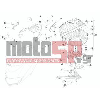 PIAGGIO - LIBERTY 125 4T 2V E3 2012 - Body Parts - grid back - 656657 - ΒΙΔΑ ΜΕ ΡΟΔΕΛΑ ΒΑΛΙΤΣΑΣ LIBERTY RST