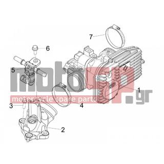 PIAGGIO - BEVERLY 125 RST 4T 4V IE E3 2014 - Κινητήρας/Κιβώτιο Ταχυτήτων - Throttle body - Injector - Fittings insertion