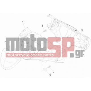 PIAGGIO - LIBERTY 125 4T 2V IE PTT (I) 2012 - Body Parts - COVER steering - 270793 - ΒΙΔΑ D3,8x16