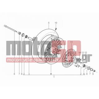 PIAGGIO - BEVERLY 125 RST 4T 4V IE E3 2014 - Πλαίσιο - front wheel