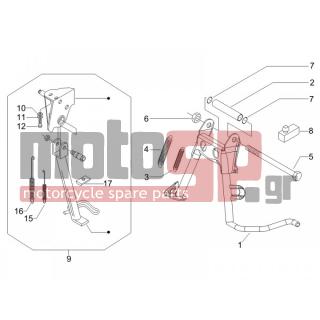 PIAGGIO - LIBERTY 125 4T 2V IE PTT (I) 2012 - Frame - Stands - 582298 - ΠΕΙΡΟΣ ΣΤΑΝ SK4T-ΖΙΡ/GT-Χ8-Χ10-BEV
