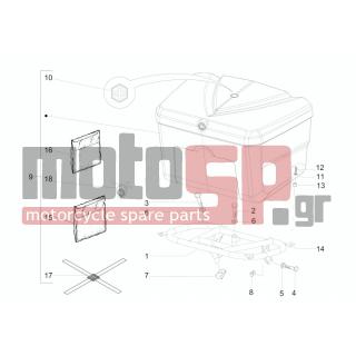 PIAGGIO - LIBERTY 125 4T 2V IE PTT (I) 2012 - Body Parts - grid back - 254485 - ΑΣΦΑΛΕΙΑ ΜΕΓΑΛΗ (6Χ100 MM)